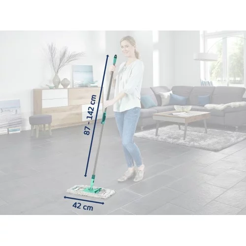 LEIFHEIT Grīdas birste ar teleskopisku kātu Profi XL micro duo 42cm