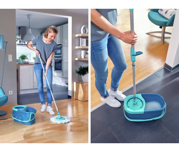 LEIFHEIT Floor Cleaning Set Clean Twist Disc Mop Ergo