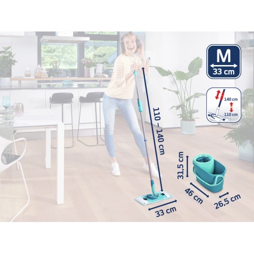 LEIFHEIT grindų valymo rinkinys Clean Twist M Ergo LEIFHEIT grindų valymo rinkinys Clean Twist M Ergo