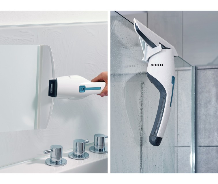 LEIFHEIT Vacuum Window Cleaner Nemo with Shower Cabin Cleaner and Wall Holder