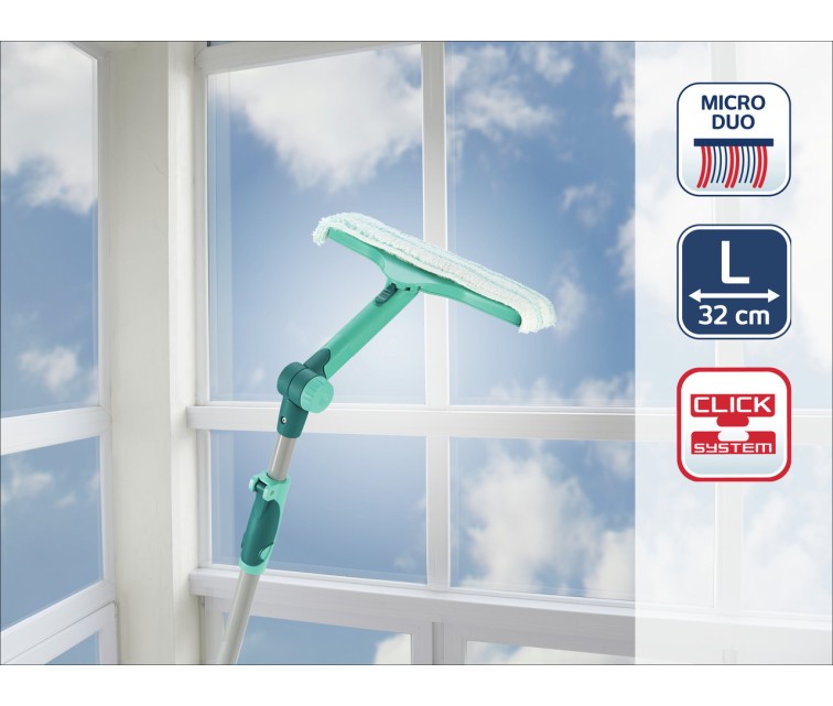 LEIFHEIT Window Brush with Telescopic Handle 120-200cm Window & Frame Cleaner L