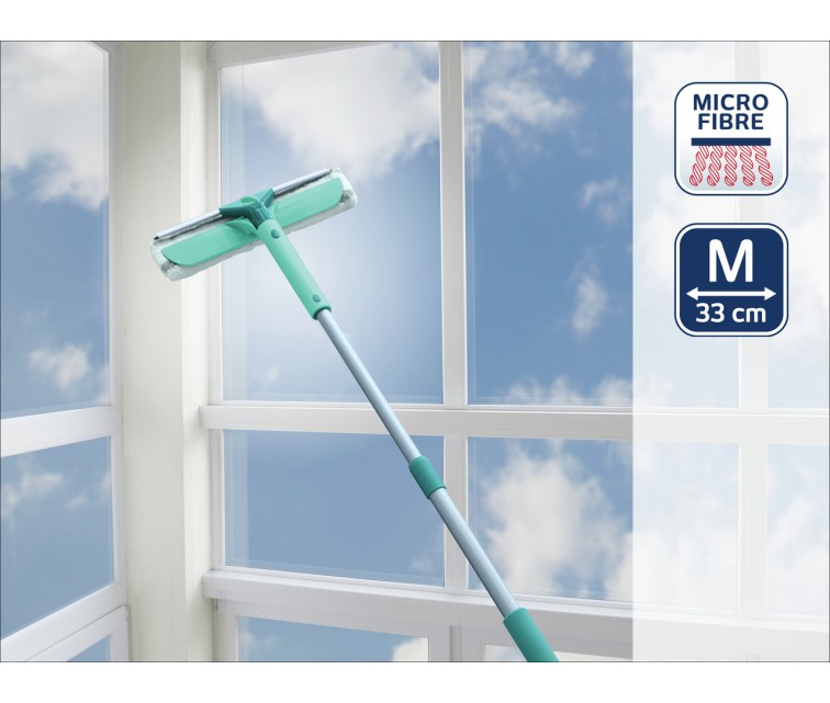 LEIFHEIT Window Brush with Telescopic Handle 100-155cm Classic Window Cleaner