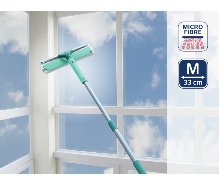 LEIFHEIT Logu birste ar teleskopisku kātu 100–155cm Classic Window Cleaner