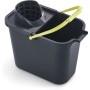 Rectangular bucket 12L with push button grey