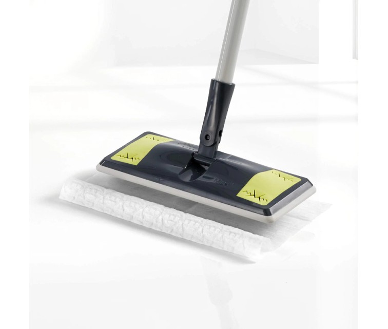 Floor Dusting Brush 25,8x10,5cm with 10 cloths 29,5x21,5cm