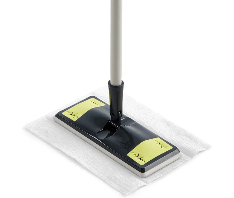 Floor Dusting Brush 25,8x10,5cm with 10 cloths 29,5x21,5cm