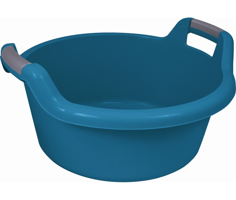 Bowl with handles round 27L blue