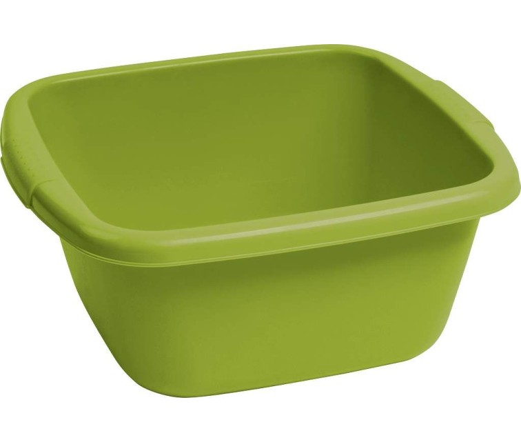 Square bowl 10L green