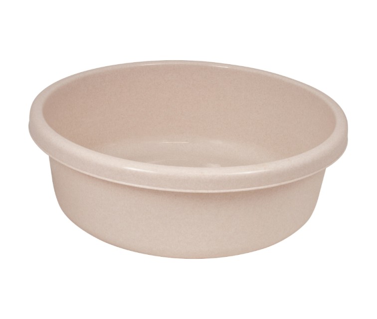 Round bowl 18L beige