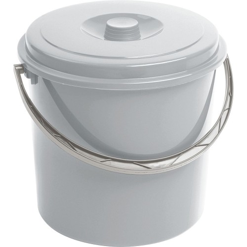 Bucket with lid 10L grey Bucket with lid 10L grey