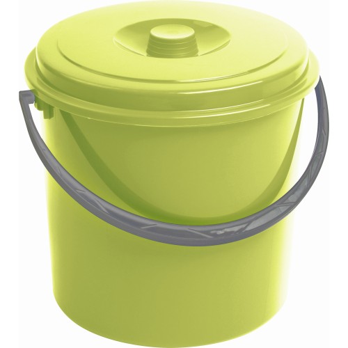 Bucket with lid 12L green Bucket with lid 12L green