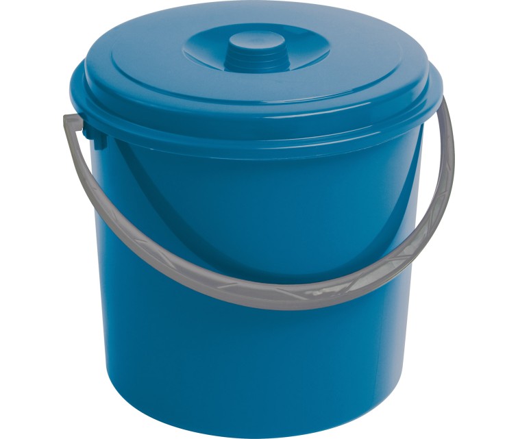 Bucket with lid 16L blue