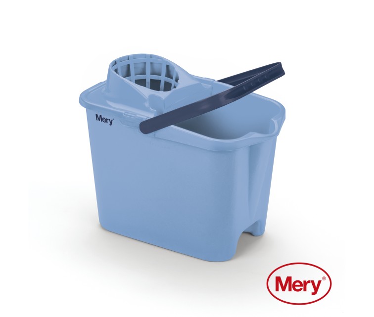 Bucket 14L with press blue