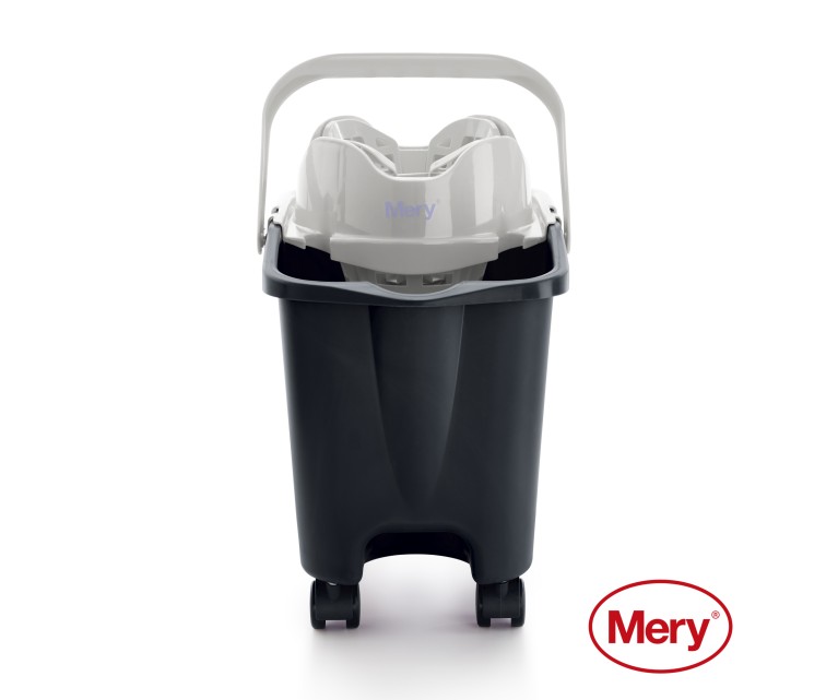Bucket 14L with automatic push button black