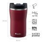 Thermo Mug Cafe Thermavac Leak-Lock 0,25L stainless steel burgundy red