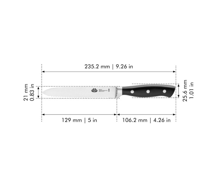 Универсальный зубчатый нож Ballarini Brenta 13см