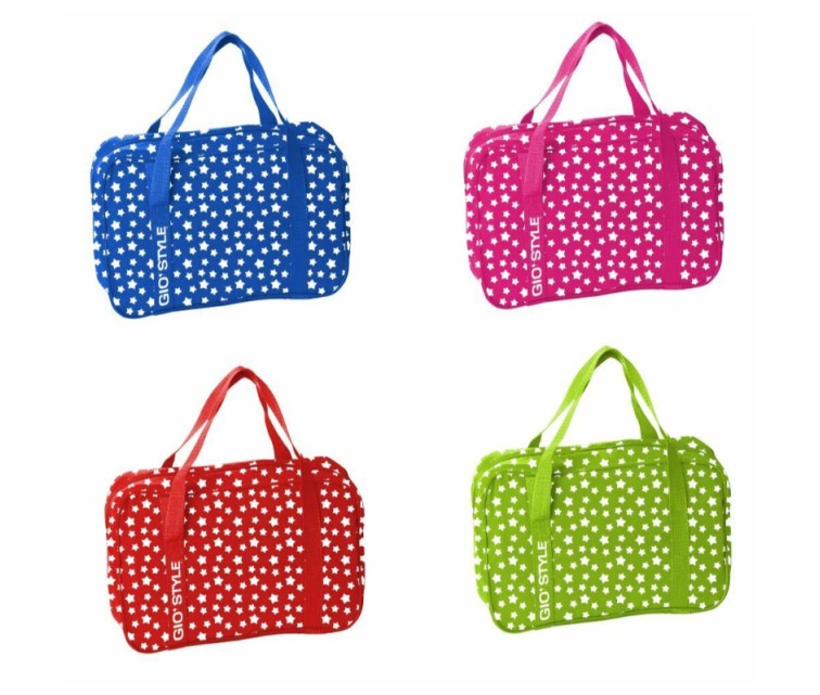 Thermal bag Stars 12 assorted red/green/blue/pink