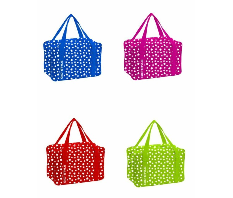 Thermal bag Stars 24 assorted, red/green/blue/pink