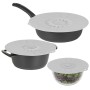 Silicone lid set of 3 Ø20/26/30cm grey