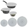 Silicone lid set of 3 Ø20/26/30cm grey