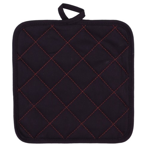 Heat-resistant coaster XL 20x20cm black/red