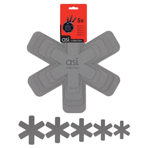 Pan and pot protector set 5pcs. 18/22/28/32/38cm