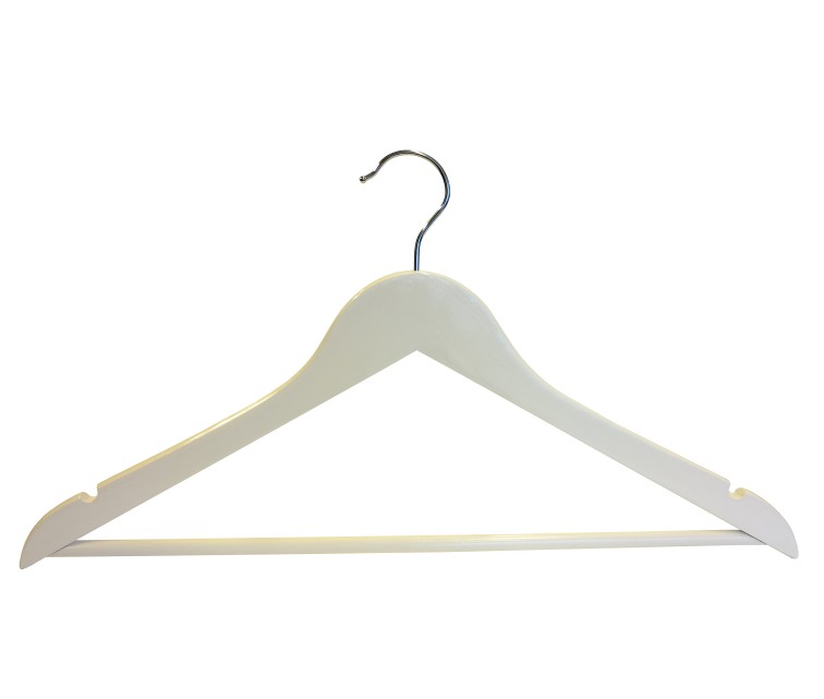 Wooden clothes hangers 3pcs white
