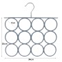 PVC-coated metal hanger for scarves grey