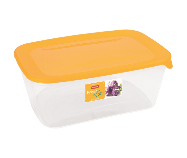 Food container rectangle 3L Fresh&Go yellow