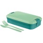 Food bowl rectangle with cutlery 1,4L Lunch&Go blue