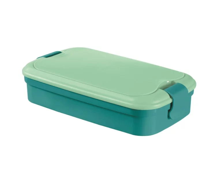 Pārtikas trauks taisnstūris ar galda piederumiem 1,4L Lunch&Go zils Pārtikas trauks taisnstūris ar galda piederumiem 1,4L Lunch&Go zils