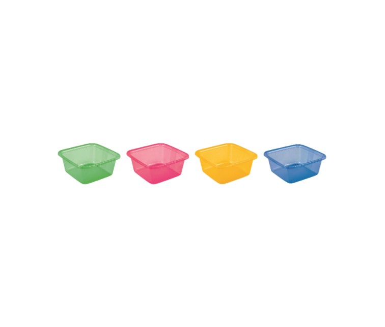 Bowl square 7,2L mix pink/blue/green/orange