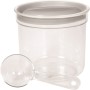 Food bowl round with spoon 1L assorted