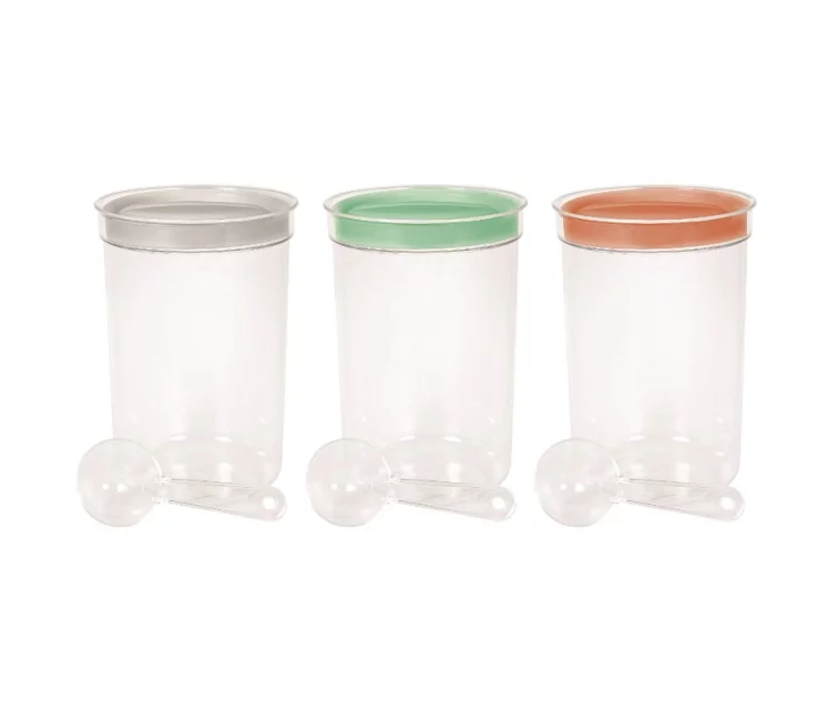 Food bowl round with spoon 1,7L assorted Food bowl round with spoon 1,7L assorted