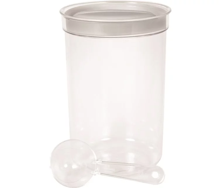 Food bowl round with spoon 1,7L assorted Food bowl round with spoon 1,7L assorted