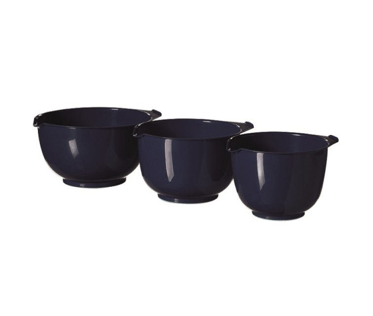 Mixing bowl set 3pcs 1,5+2+2,5L dark blue
