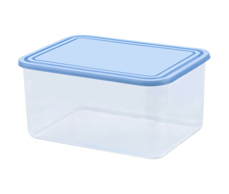 Food container rectangle 4L transparent/blue