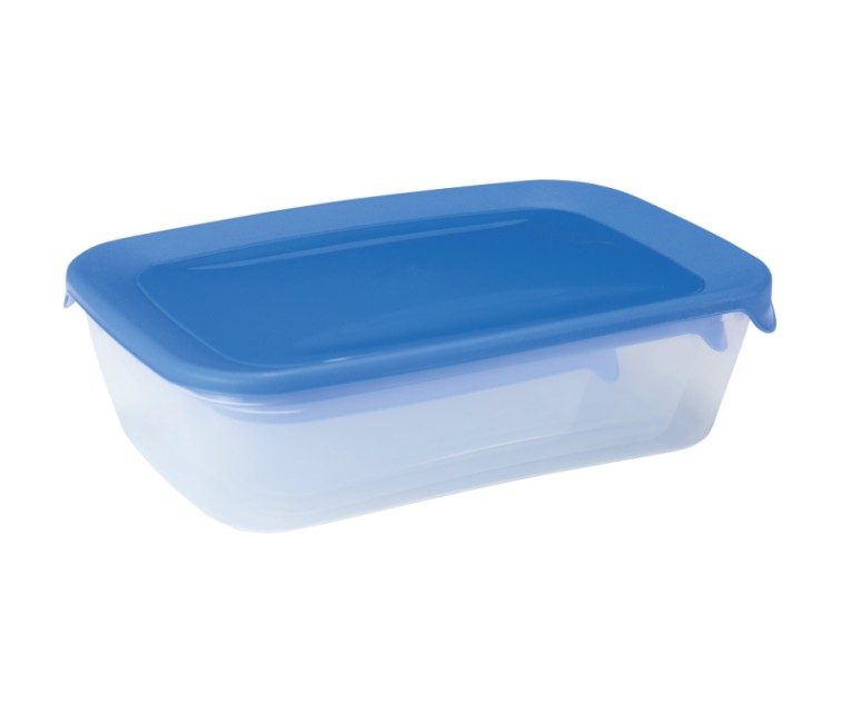 Food containers set of 3, rectangle 2+1+0,5L Fresh&Go blue