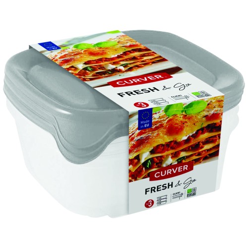 Toidukausside komplekt 3 3x0,8L Fresh&Go segu Toidukausside komplekt 3 3x0,8L Fresh&Go segu