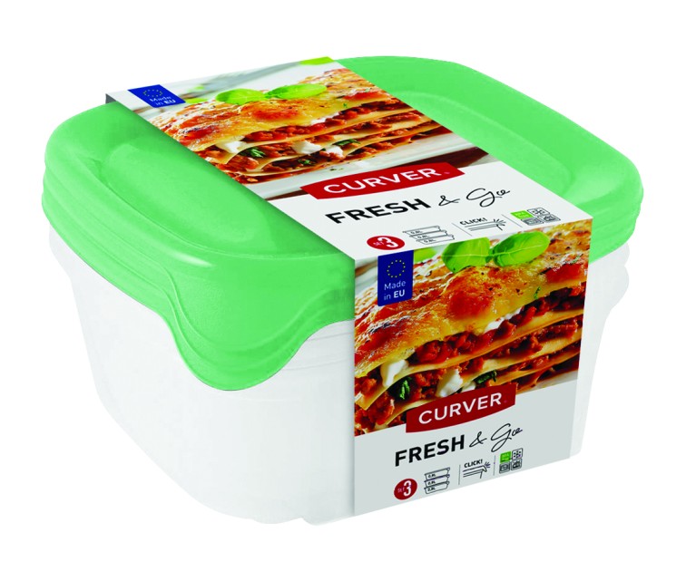 Food bowl set of 3 3x0,8L Fresh&Go mix