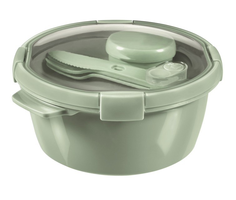 Food container Lunch Kit round 1,6L Smart Eco To Go Ø22x10cm soft green