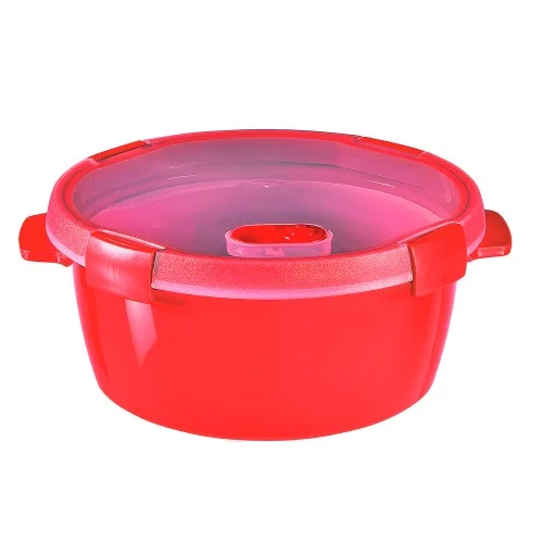 Pārtikas trauks Steamer 1,6L apaļš Smart Eco Microwave Ø22x10cm sarkans