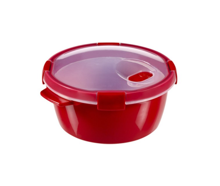 Noodles 0,9L round Smart Eco Microwave food bowl Ø16x10cm red