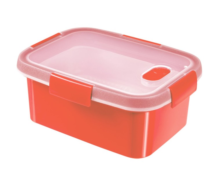 Контейнер для продуктов Steamer прямоугольный 1,2л Smart Eco Microwave 20,3x15,4x8,8см красный