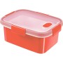 Food container Steamer rectangle 1,2L Smart Eco Microwave 20,3x15,4x8,8cm red