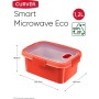 Контейнер для продуктов Steamer прямоугольный 1,2л Smart Eco Microwave 20,3x15,4x8,8см красный