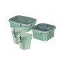 Food dish set 4pcs 0,4+0,4+1+1,1L Smart Eco To Go soft green