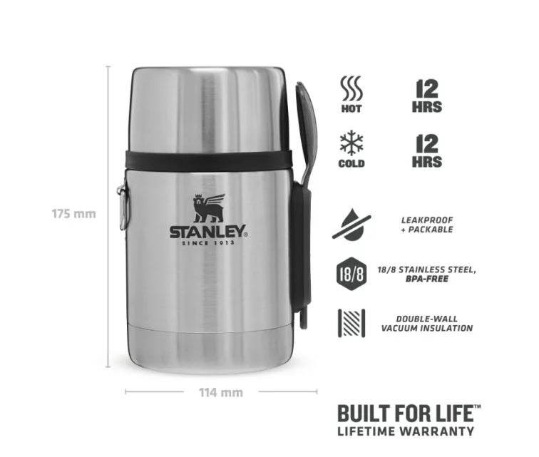 Toidutermos Stanley The Stainless Steel All-In-One Food Jar (0,5 l terase värvi) Toidutermos Stanley The Stainless Steel All-In-One Food Jar (0,5 l terase värvi)