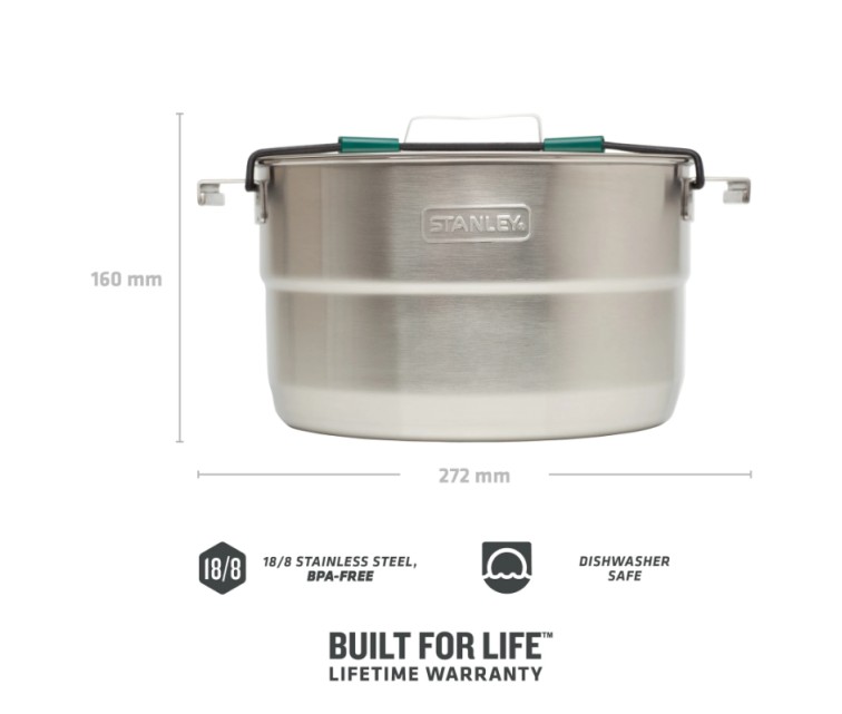 The Full Kitchen Base Camp Cook Set 3.5L Stainless Steel