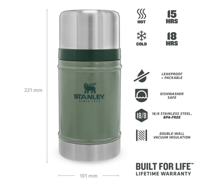 Food thermos The Legendary Classic 0,7L green